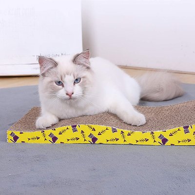 Grattoir pour chat - PurrfectScratcher™ - Dune Jaune - Griffes & Solutions