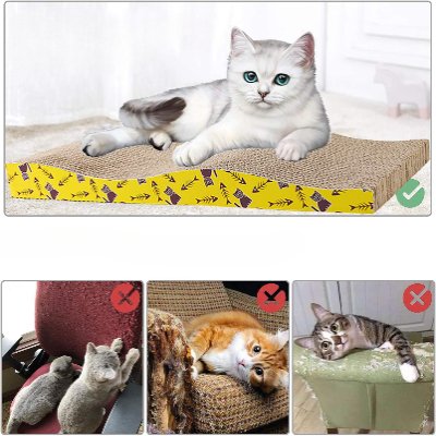 Grattoir pour chat - PurrfectScratcher™ - Dune Jaune - Griffes & Solutions