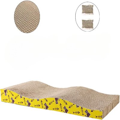 Grattoir pour chat - PurrfectScratcher™ - Dune Jaune - Griffes & Solutions