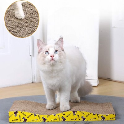 Grattoir pour chat - PurrfectScratcher™ - Dune Jaune - Griffes & Solutions