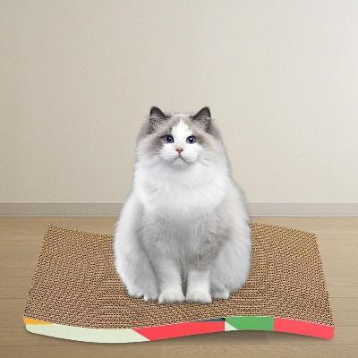 Grattoir pour chat - PurrfectScratcher™ - Ondulé Rose - Griffes & Solutions