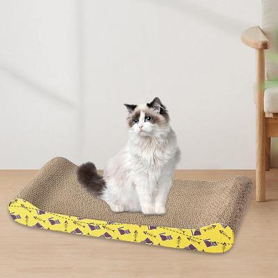 Grattoir pour chat - PurrfectScratcher™ - Vague Jaune - Griffes & Solutions