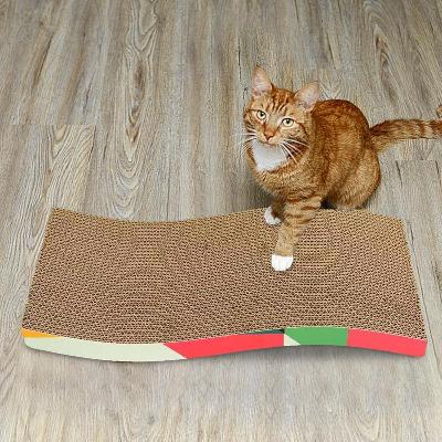 Grattoir pour chat - PurrfectScratcher™ - Ondulé Rose - Griffes & Solutions