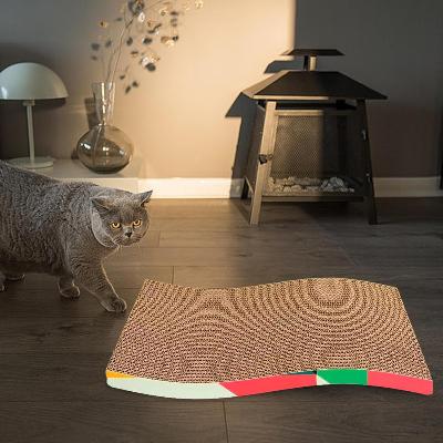 Grattoir pour chat - PurrfectScratcher™ - Ondulé Rose - Griffes & Solutions